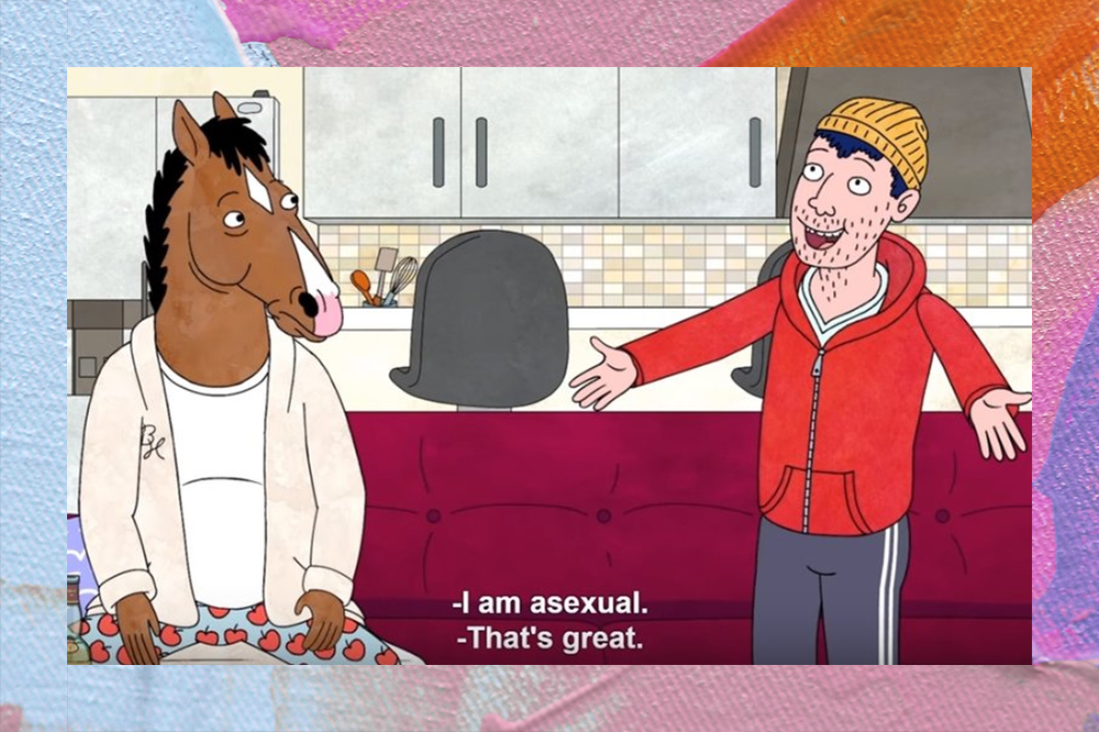 Todd, personagem de BoJack Horseman, dizendo que é assexual