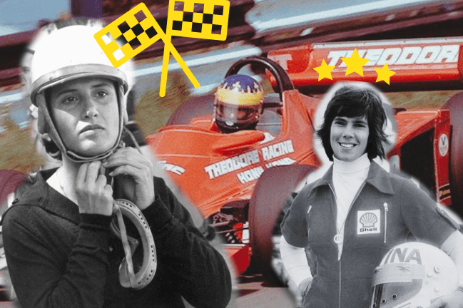 Colagem com as mulheres pilotas da Fórmula 1