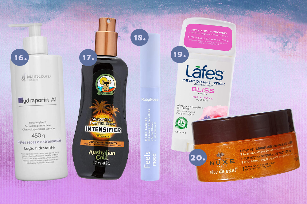 descontos-produtos-esquenta-black-friday-04 Montagem em fundo degradê azul e roxo de cinco produtos que estão com descontos no período de Esquenta Black Friday da Amazon