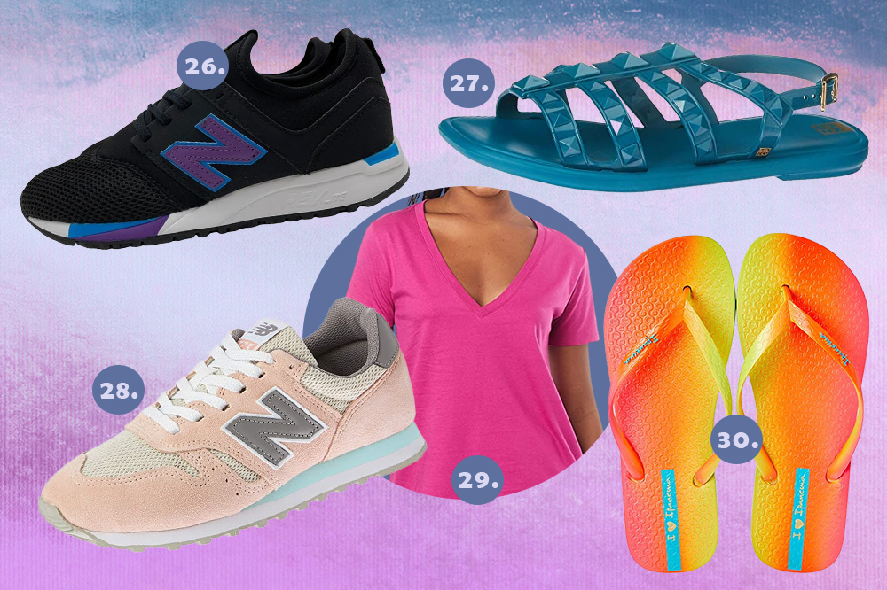descontos-produtos-esquenta-black-friday-06 Montagem em fundo degradê azul e roxo de cinco produtos que estão com descontos no período de Esquenta Black Friday da Amazon