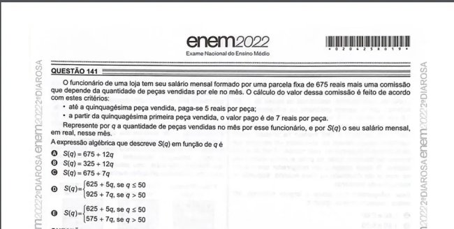 Questão de matemática do Enem é anulada; entenda o motivo! Questão de matemática do Enem é anulada; entenda o motivo!