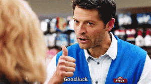 gif do castiel de supernatural desejando boa sorte gif do castiel de supernatural desejando boa sorte