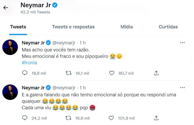 tweet neymar nath finanças