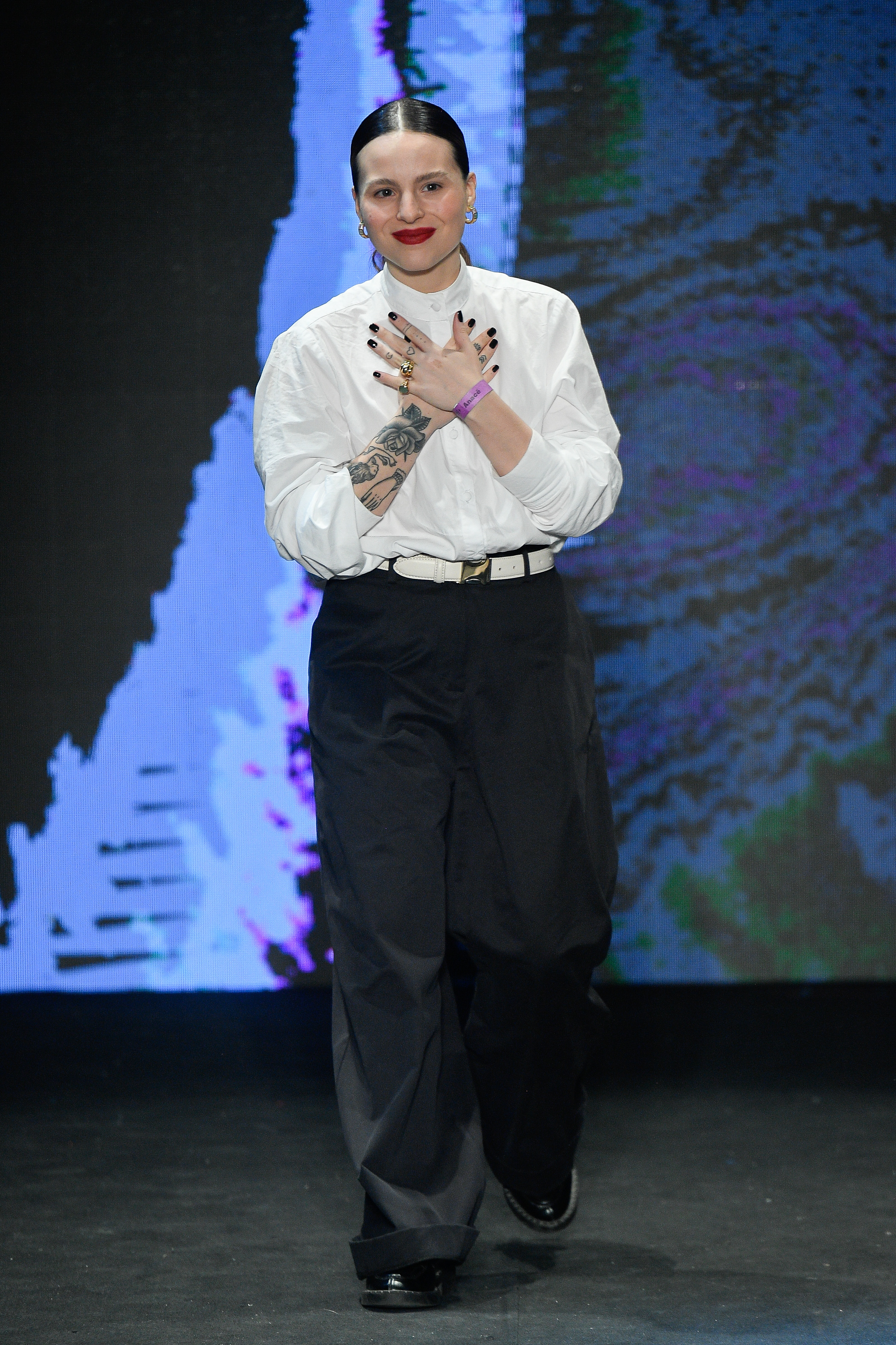 AnaceSPFW N54Marcelo Soubhia / @agfotosite Ana Cecília Gromann, estilista da Anacê, no desfile da marca no SPFW N54
