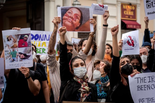 Demonstration In Italy In Support Of Iranian Protests