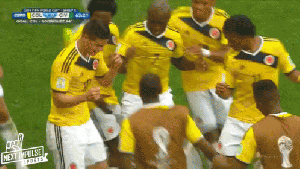 gif Jogadores da Colômbia arrasando na coreo