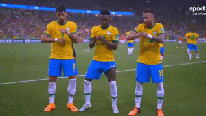 Jogadores do brasil arrasando na coreo, gif