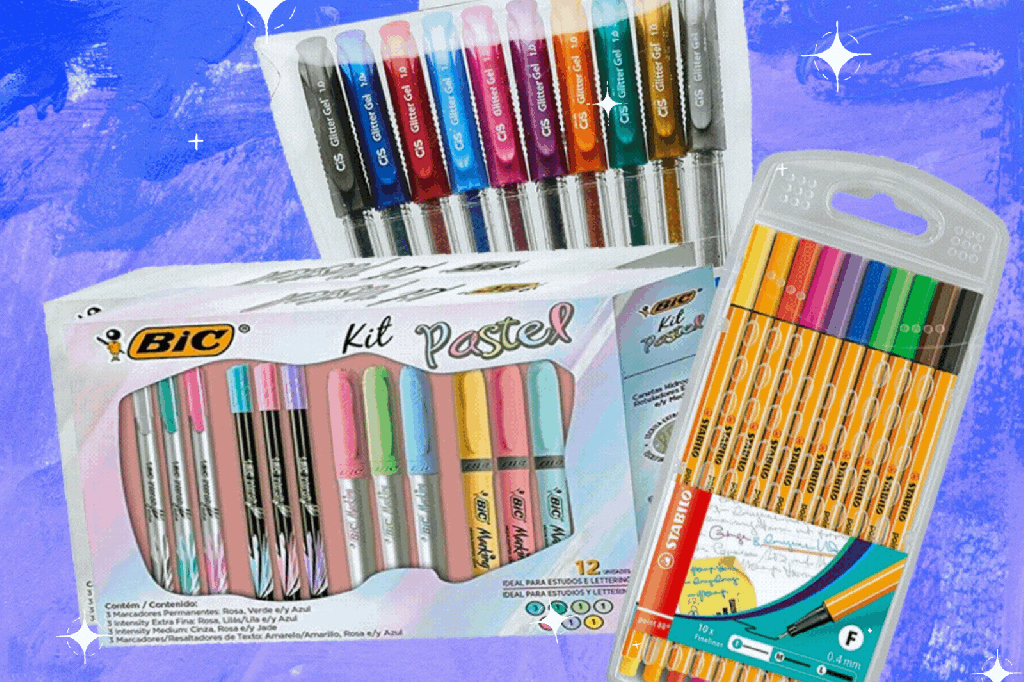11 kits de canetas coloridas para você incrementar seu material escolar