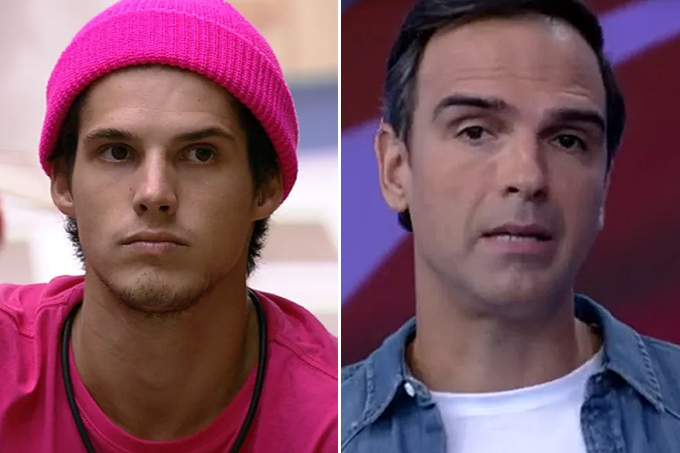 Tadeu Schmidt e Gabriel, do Big Brother Brasil 23