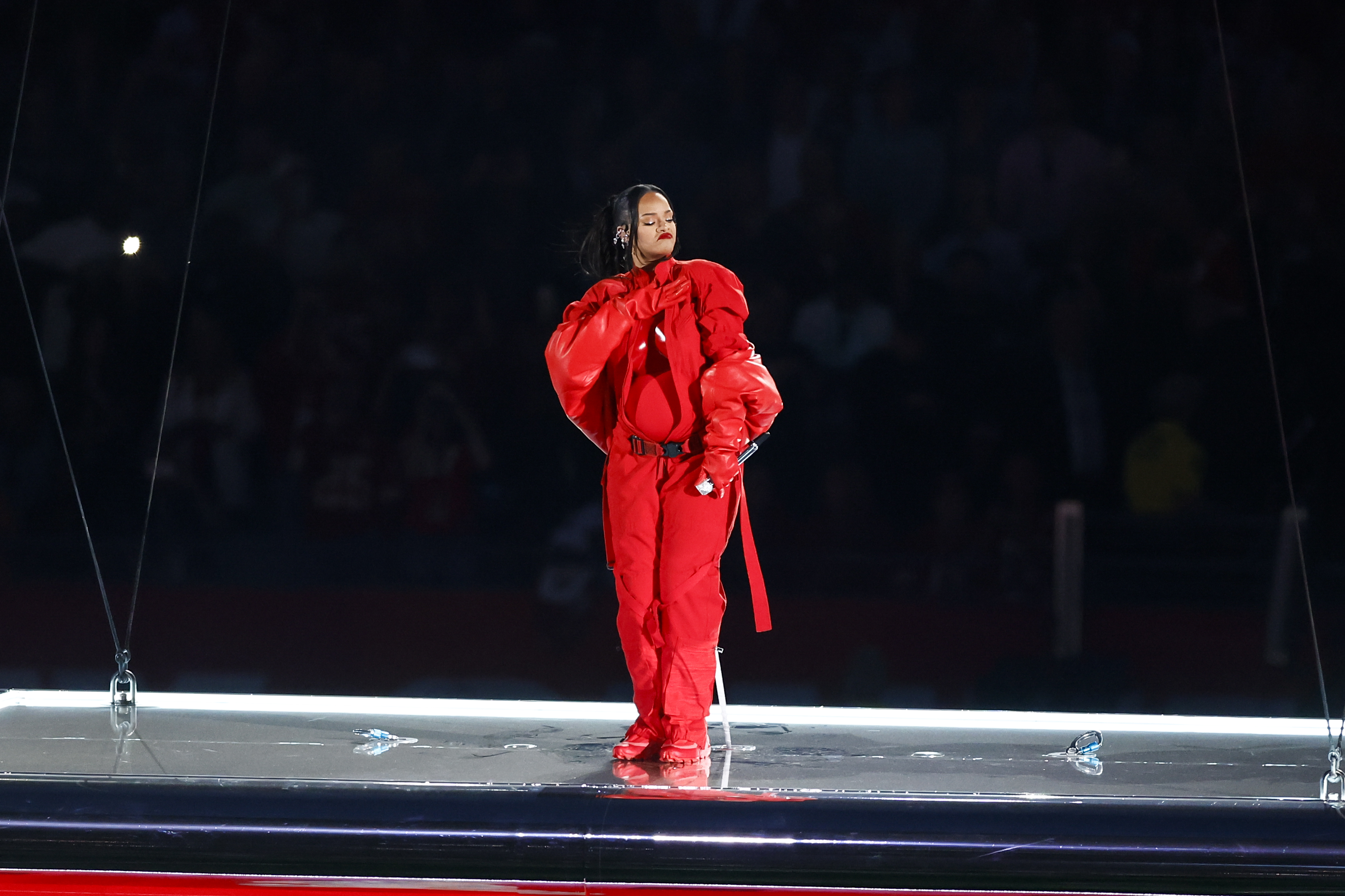 Rihanna no show de intervalo no Super Bowl LVII