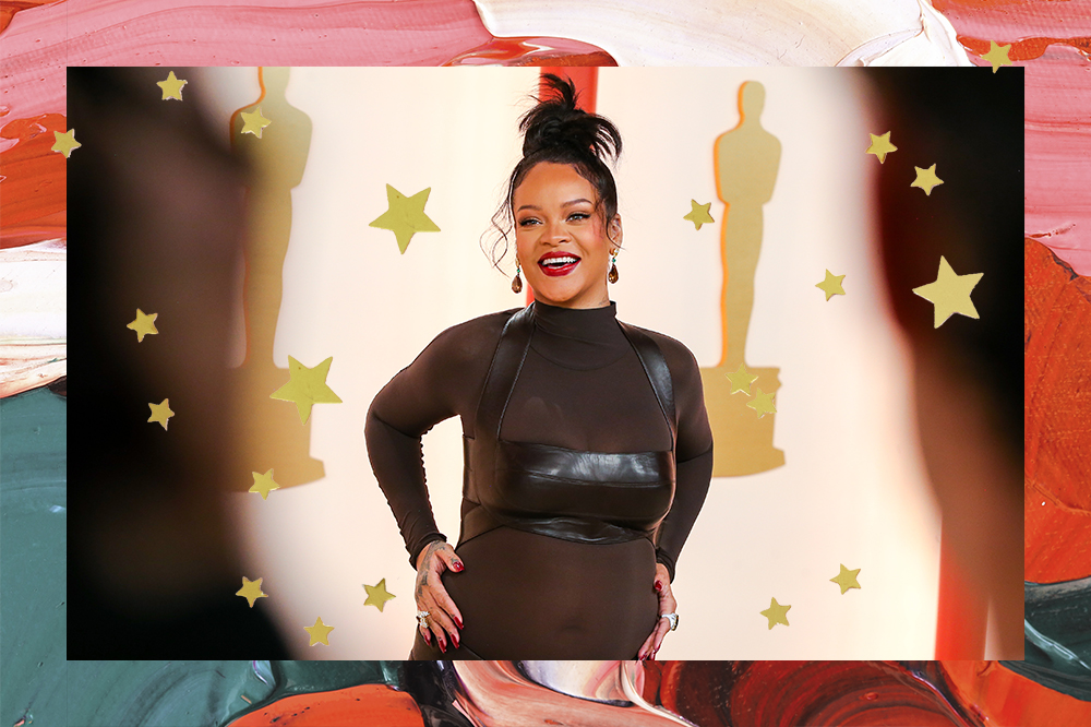 Rihanna no tapete vermelho do Oscar 2023