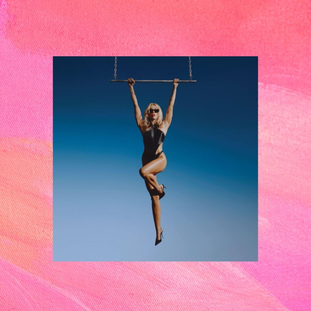 Capa do álbum Endless Summer Vacation de Miley Cyrus. Fundo rosa.