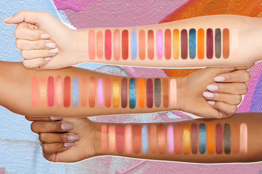 paleta-italian-spritz-too-faced-cores Swatch da paleta de sombras Italian Spritz da Too Faced