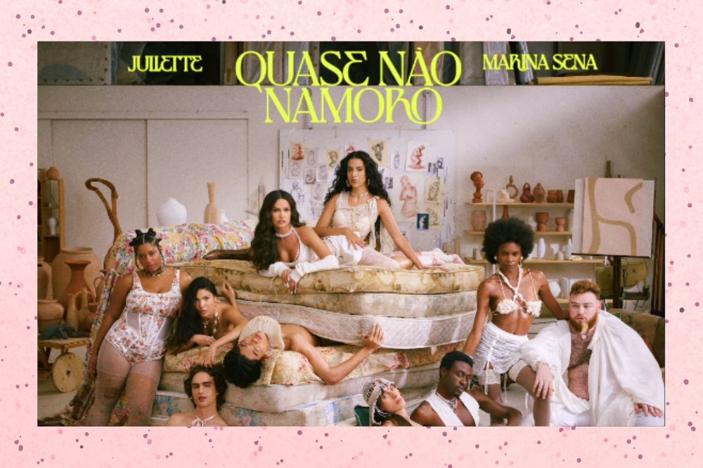Juliette e Marina Sena na capa do novo single "Quase Não Namoro"