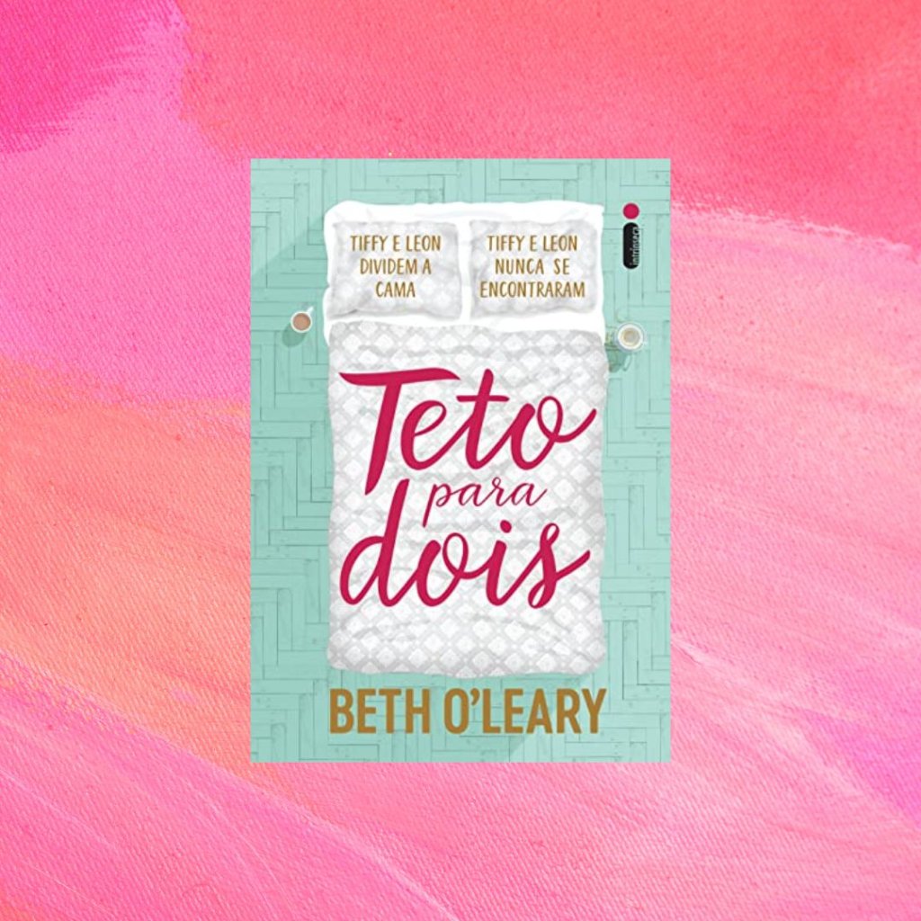 Teto para dois Capa do livro Teto para dois. Fundo rosa.