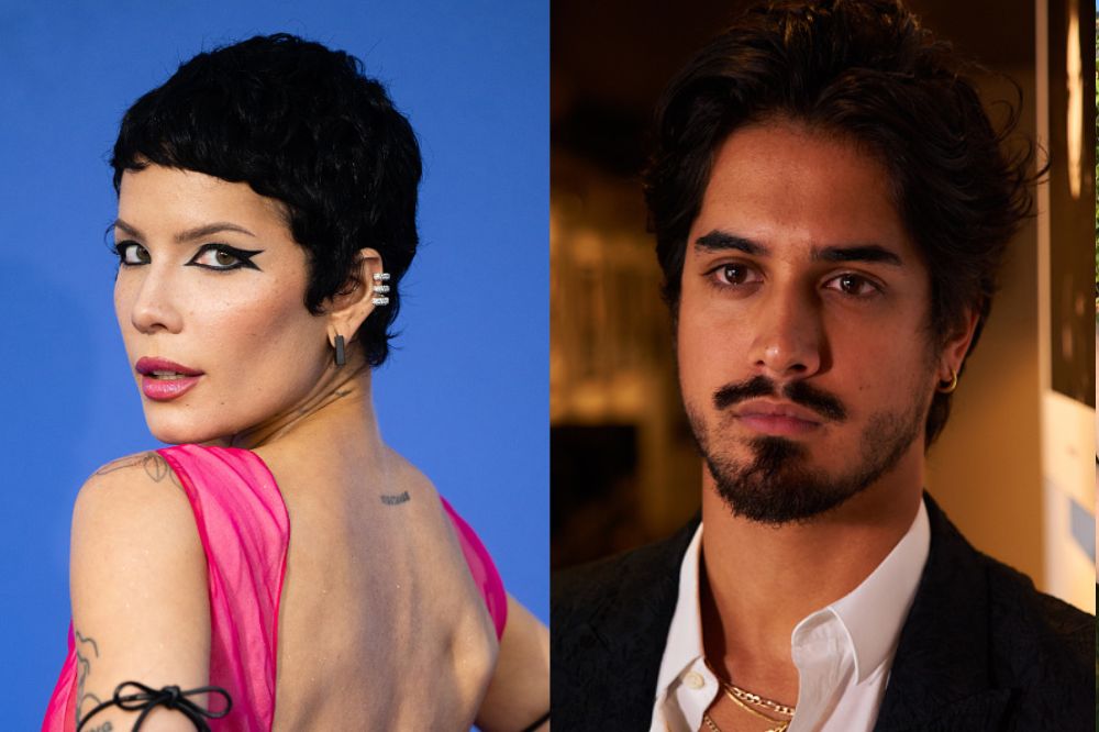 Fotos da cantora da Halsey e do ator Avan Jogia.