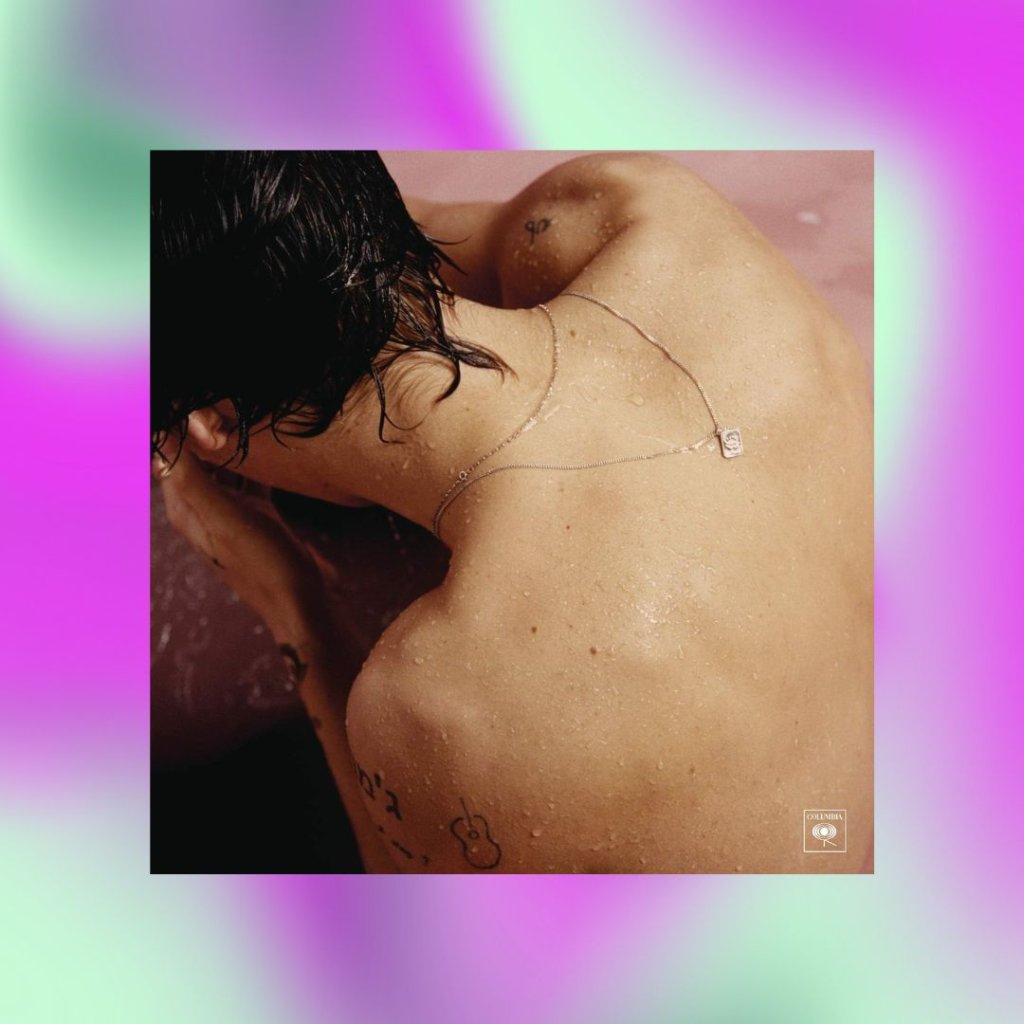 Capa do álbum Harry Styles. Fundo colorido.