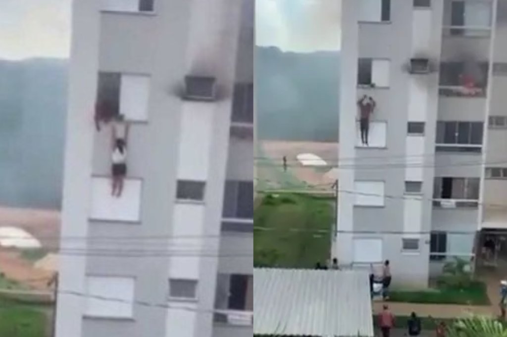 Idosos precisam pular da janela após neta atear fogo no apartamento