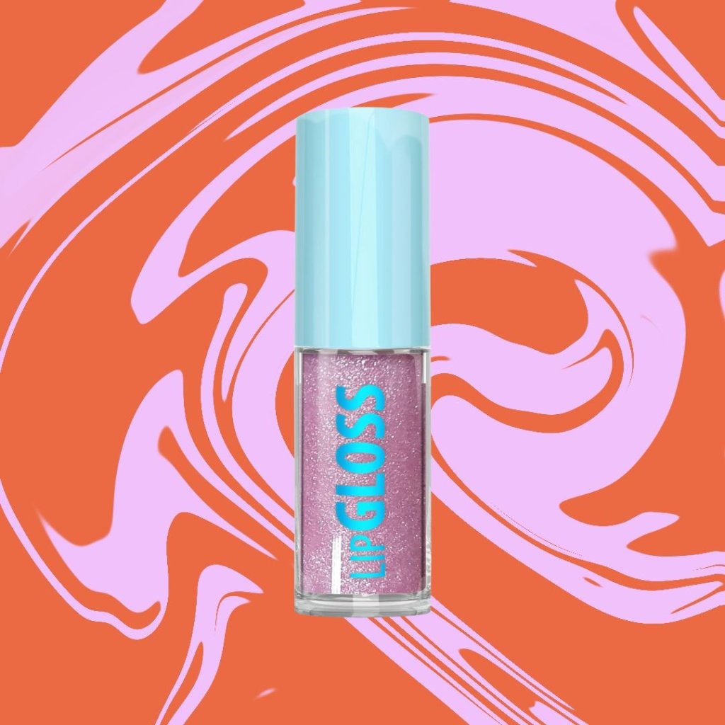 kit (7) Imagem de gloss em fundo rosa e laranja