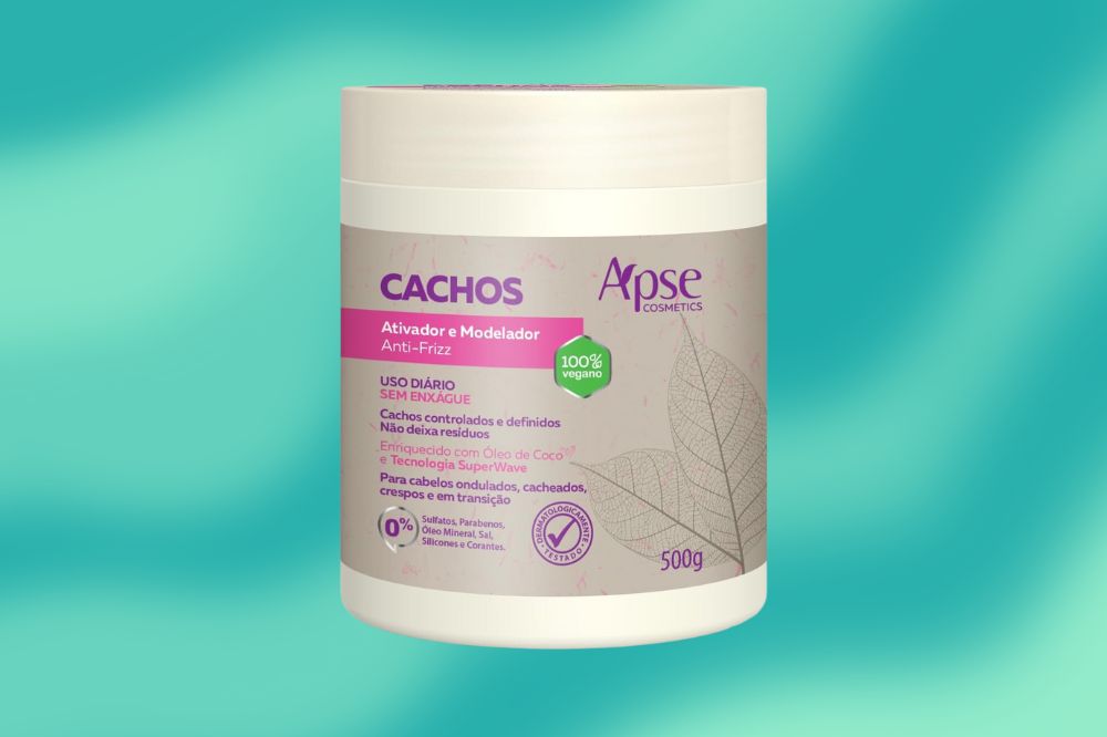 Ativador e Modelador Anti Frizz Cachos, Apse Cosmetics cabelo cacheado produto