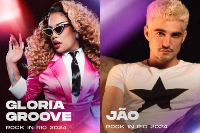 Anúncio de Gloria Groove e Jão no Rock in Rio 2024