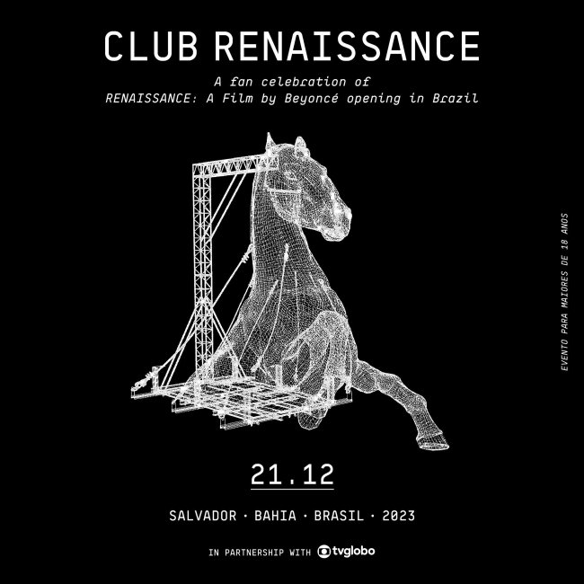 Anúncio da Festa Club Renaissance