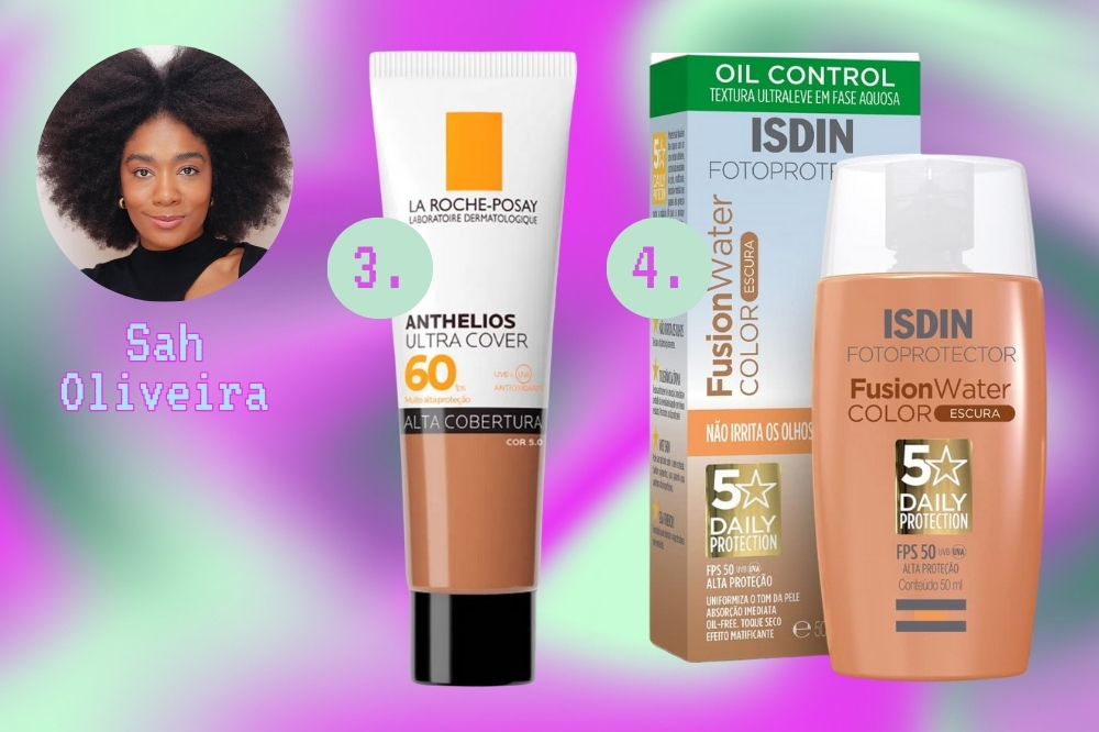 Opções de protetor solar para pele negra indicados por Sah Oliveira