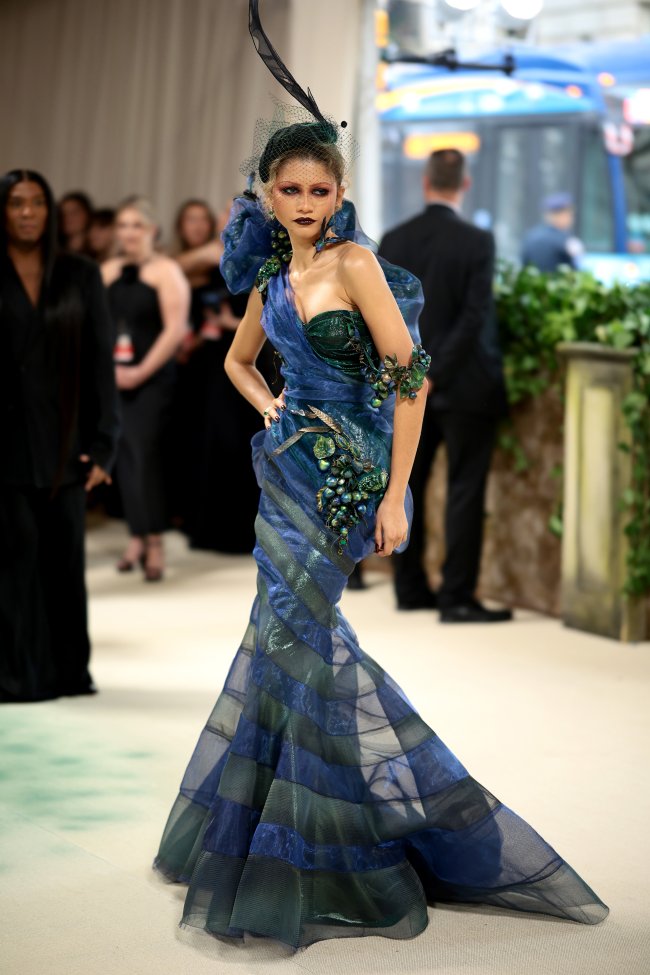 Zendaya no Met Gala 2024 celebrando o tema "Sleeping Beauties: Reawakening Fashion" no Metropolitan Museum of Art em 6 de maio, 2024 em New York City.