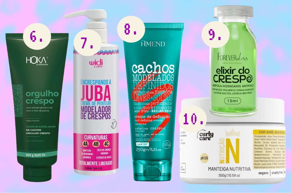 Produtos indicados para cabelo crespo