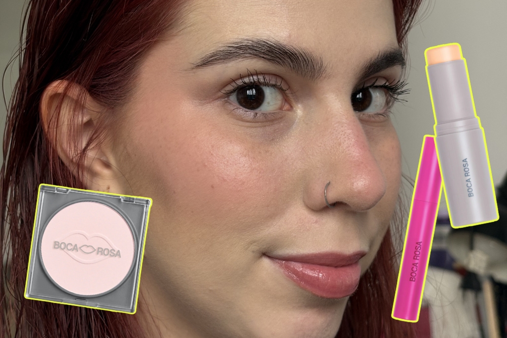 Sofia Duarte, repórter da CAPRICHO, testa os produtos de maquiagem da Boca Rosa