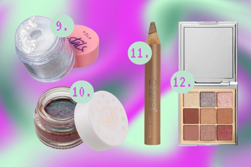 Sombras com brilho para fazer uma maquiagem nas festas de fim de ano