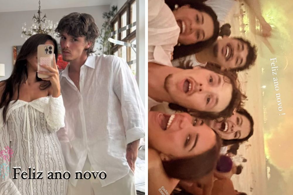 Filho de David e Victoria Beckham comemora o ano novo no Brasil