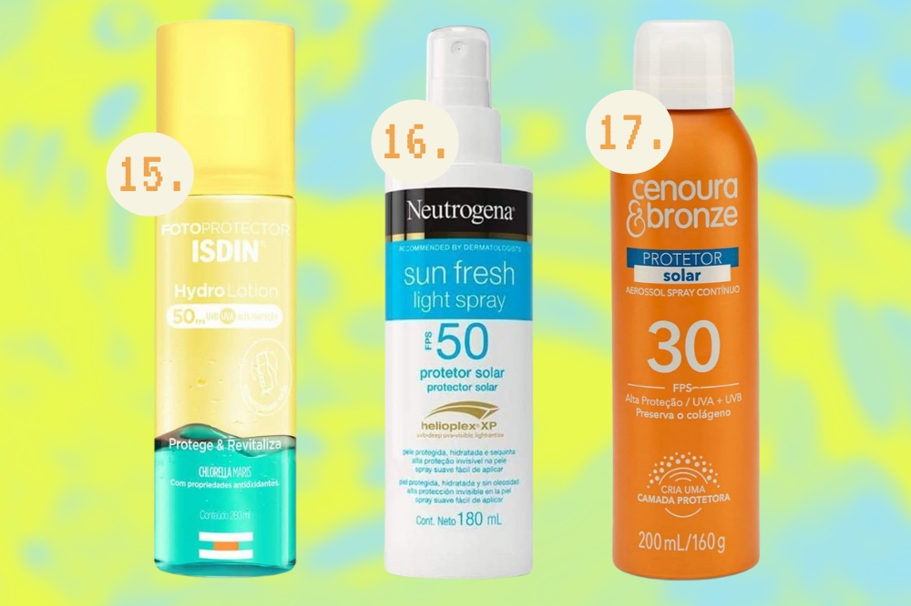 protetor-solar-spray Opções diferentes de protetor solar