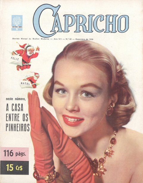 Capa da revista Capricho edição 82, de Dezembro 1958. Capa da revista Capricho edição 82, de Dezembro 1958.