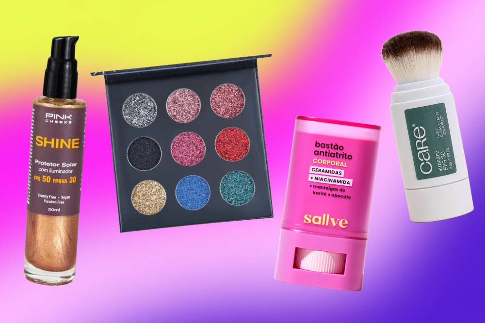 Produtos de beleza essenciais para curtir o Carnaval com estilo no calor