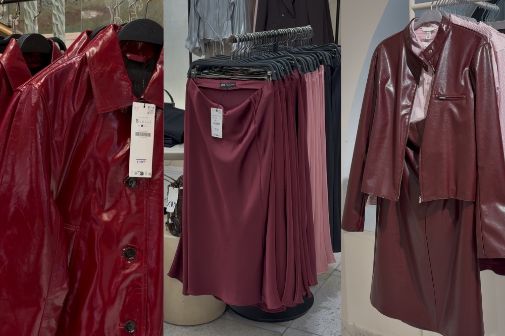 Vermelho cereja e bordô são tendência para 2025
