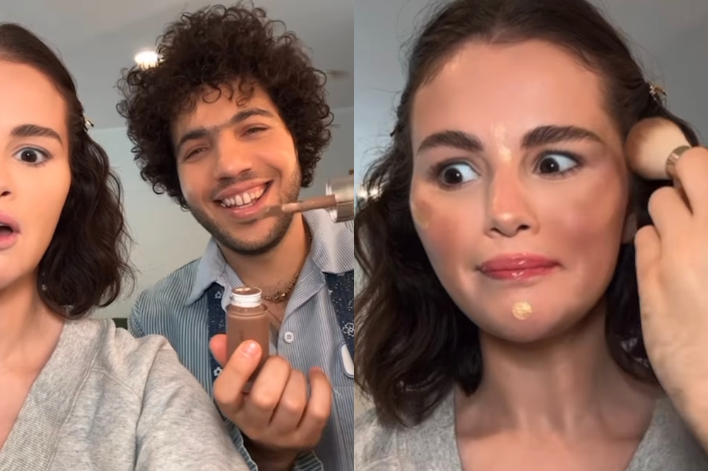 Selena Gomez é maquiada por Benny Blanco em vídeo