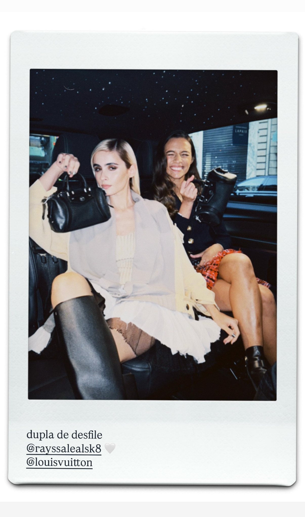 valentina-herszage-rayssa-leal-desfile-louis-vuitton-semana-moda-paris Valentina Herszage e Rayssa Leal a caminho do desfile da Louis Vuitton na semana de moda de Paris