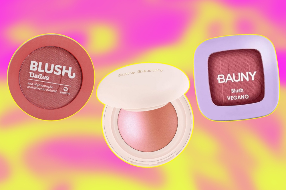 Opções de blush em pó