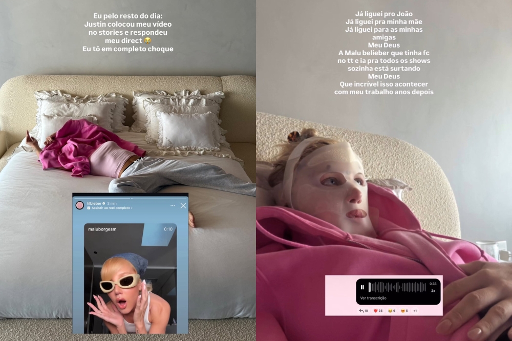 malu-borges-justin-bieber-skylrk Malu Borges reage a mensagem e repost de Justin Bieber no Instagram