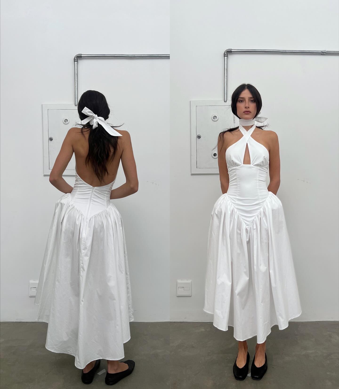 livia-coleção-renner Livia com um vestido de tricoline para sua coleção com a Renner