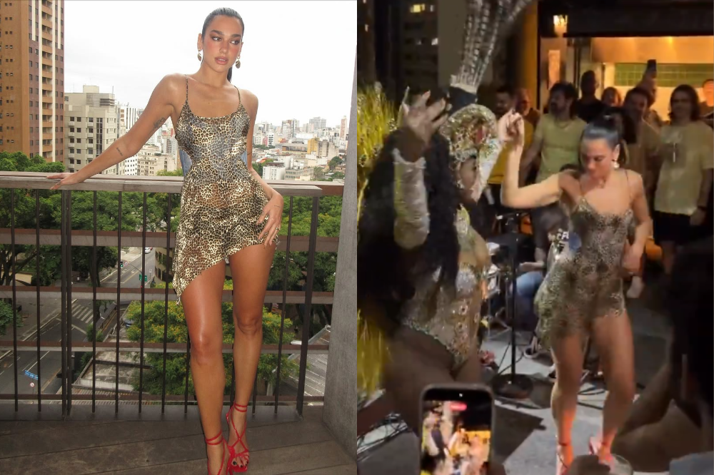 Dua Lipa caiu no samba no fim de semana