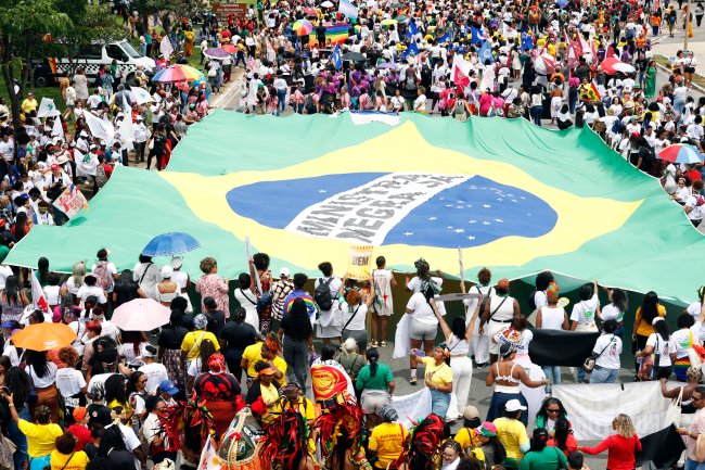 Brasília (DF), 25/11/2025 - Marcha das Mulheres Negras, realizada na Esplanada dos Ministérios. Foto: Bruno Peres/Agência Brasil