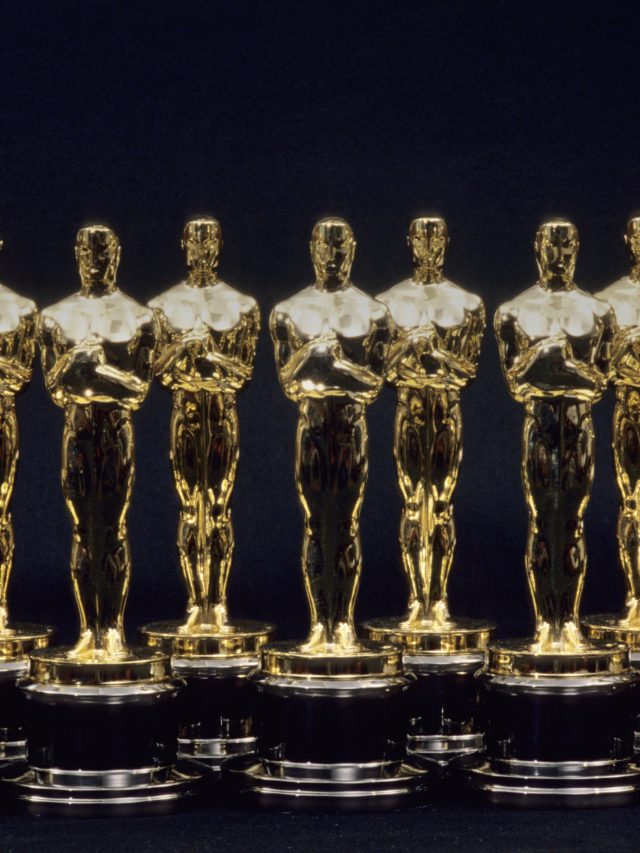 Oscars Statues Lined Up