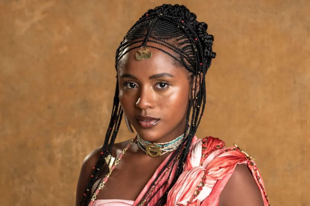 Duda Santos em ‘A Nobreza do Amor’ como Alika